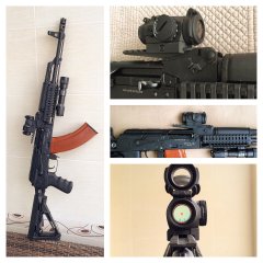 Коллиматор на Вепрь-КМ (ВПО-136) Aimpoint Micro T-2 на кронштейне Кочевник 2 от Армакон