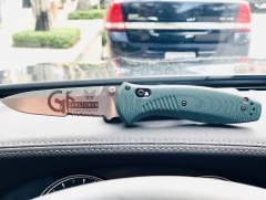 Custom Benchmade Barrage with Gunsforum logo